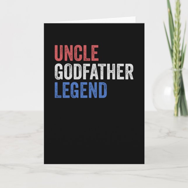 Uncle Godfather Legend Red White And Blue Card (Front)