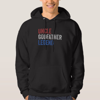Uncle Godfather Legend Red White And Blue Hoodie