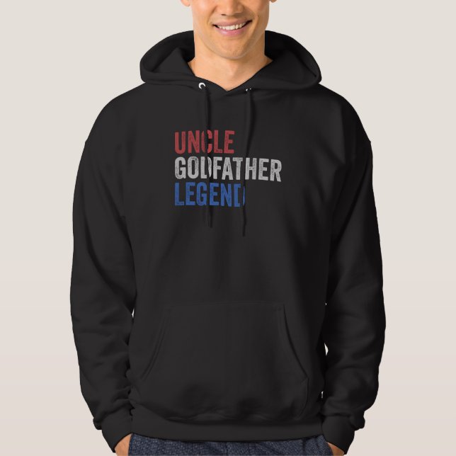 Uncle Godfather Legend Red White And Blue Hoodie (Front)