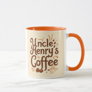 "Uncle Henry’s Coffee: Cozy Vintage Mug Design"