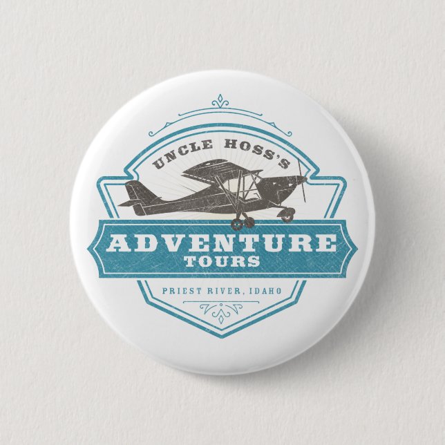Uncle Hoss's Adventure Tours 6 Cm Round Badge (Front)