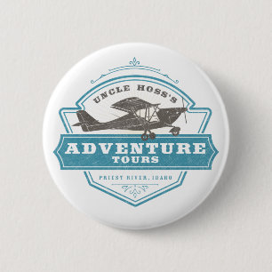 Uncle Hoss's Adventure Tours 6 Cm Round Badge