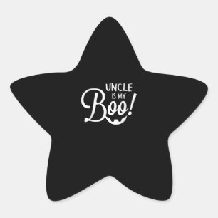Uncle Is My Boo Happy Halloween Gift Uncle Gifts Star Sticker