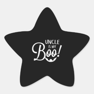 Uncle Is My Boo Happy Halloween Thanksgiving Xmas Star Sticker