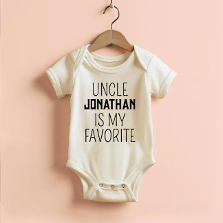 Uncle Is My Favourite Funny Trendy ﻿Gender Neutral Baby Bodysuit
