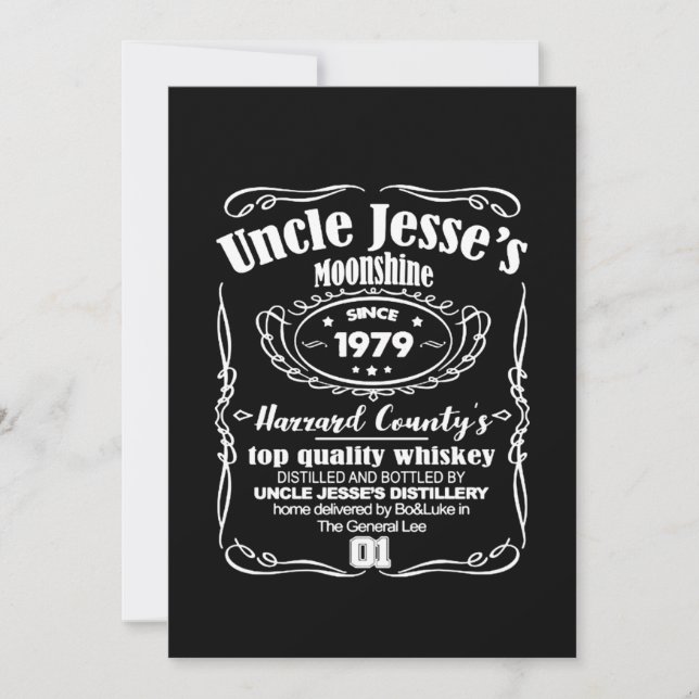 Uncle Jesse's Moonshine Since 1979 Invitation (Front)
