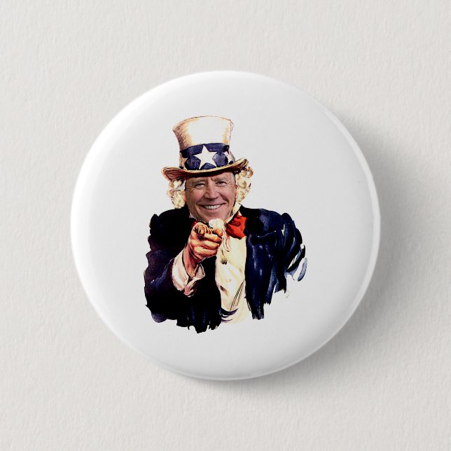 Uncle Joe as Uncle Sam 6 Cm Round Badge (Front)