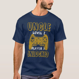 Uncle Level 2 Player 3 Unlocked Gaming Uncle Again T-Shirt