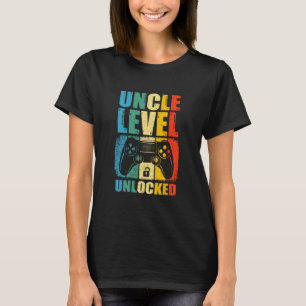 Uncle Level Unlocked Leveled Up To Uncle Promoted  T-Shirt