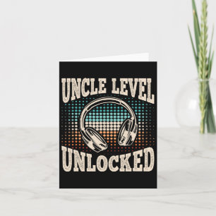 Uncle Level Unlocked Video Gamer Gaming Retro Game Card