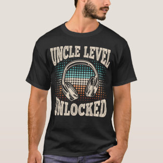 Uncle Level Unlocked Video Gamer New Uncle Gaming  T-Shirt
