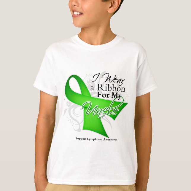 Uncle Lime Green Ribbon - Lymphoma T-Shirt (Front)