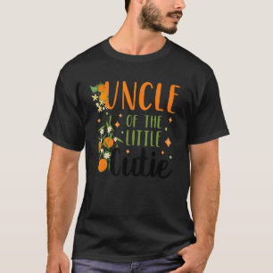 Uncle Little Cutie Baby Shower Orange 1st Birthday T-Shirt