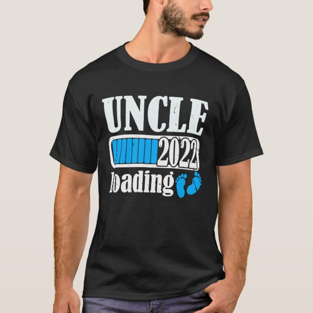 Uncle Loading 2022 New Uncle Pregnant Announcement T-Shirt (Front)