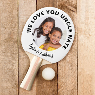 Uncle Love You Photo Ping Pong Paddle