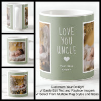 Uncle Love You Photos Modern Soft Green C22 White