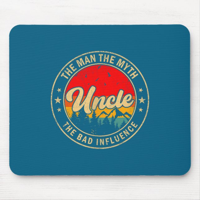 Uncle Man Myth Bad Influence Graphic Art Mouse Pad (Front)