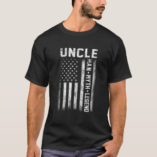 Uncle Man Myth Legend American Flag Father's Day T-Shirt