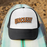 Uncle!!! Modern Simple Cool Comic Trucker Hat<br><div class="desc">This simple and modern design is composed of san serif typography.</div>