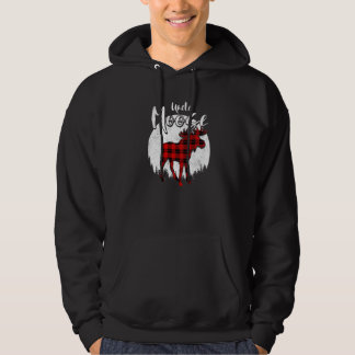 Uncle Moose Red Plaid Buffalo Matching Family Paja Hoodie