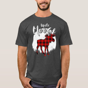 Uncle Moose Red Plaid Buffalo Matching Family T-Shirt