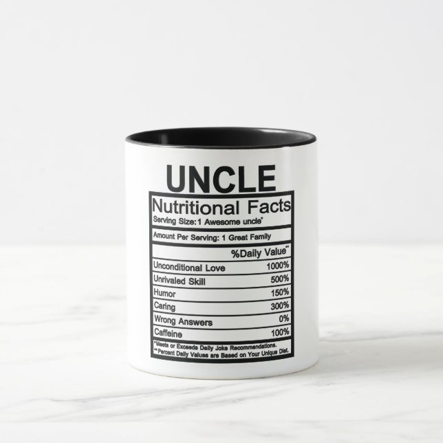 Uncle Nutritional Facts Mug (Center)