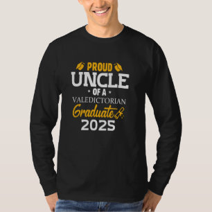 Uncle Of A Valedictorian Graduate 2025 Family Vale T-Shirt