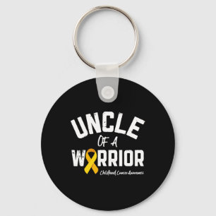 Uncle Of A Warrior Childhood Cancer Awareness Gift Key Ring
