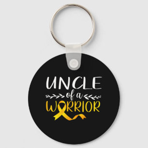 Uncle Of A Warrior Childhood Cancer Awareness Supp Key Ring