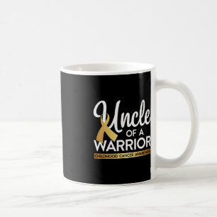 Uncle Of A Warrior Childhood Cancer Gold Ribbon Coffee Mug