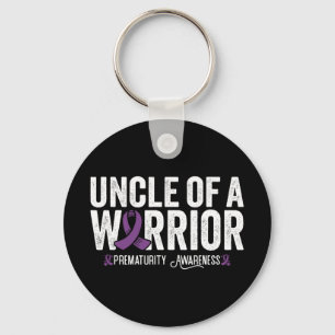 Uncle Of A Warrior Nicu Prematurity Awareness Key Ring