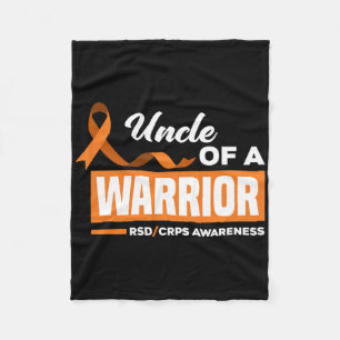 Uncle Of A Warrior Support Supporter Rsd Crps Awar Fleece Blanket