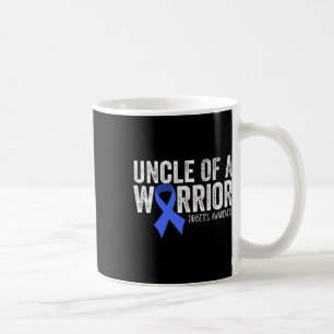 Uncle Of A Warrior T1d Kid Diabetic Blue Ribbon Su Coffee Mug