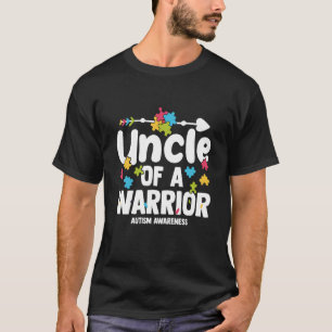 Uncle of a Warriors Autism Family Puzzle Awareness T-Shirt