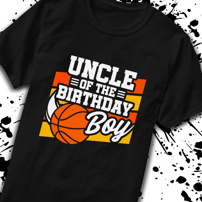Uncle of Birthday Boy Boys Basketball Birthday T-Shirt (Creator Uploaded)