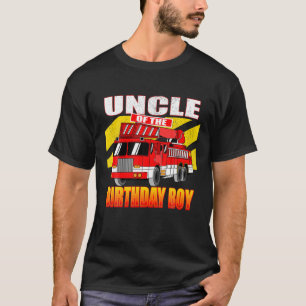 Uncle Of Birthday Boy - Fire Truck Birthday T-Shirt