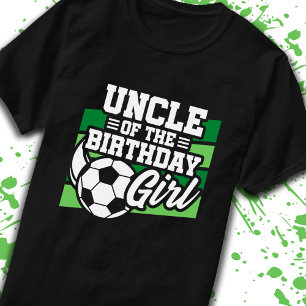 Uncle of Birthday Girl Girls Soccer Birthday T-Shirt