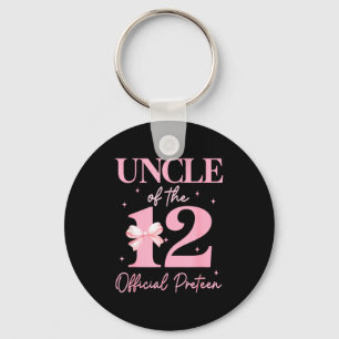 Uncle Of The 12 Official Pre-teen Birthday Girl 12 Key Ring