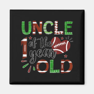 Uncle Of The 1 Year Old Football 1st Birthday Boy  Magnet