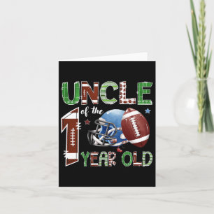 Uncle Of The 1 Year Old Football 1st Year Down Bir Card