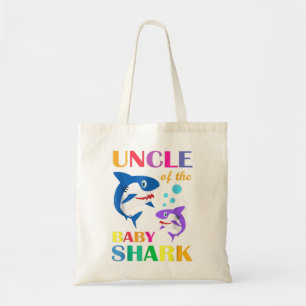 Uncle Of The Baby Birthday Shark Uncle Shark Chris Tote Bag