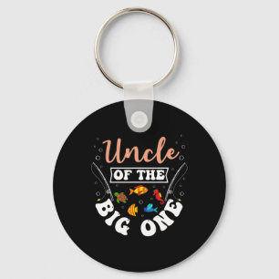 Uncle Of The Big One Fishing Birthday Party Bday C Key Ring