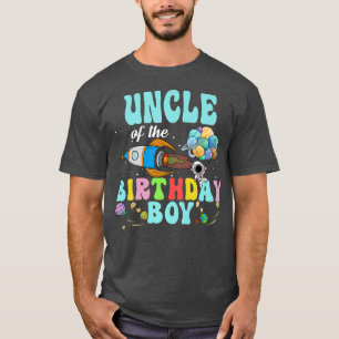 Uncle Of The Birthday Astronaut Boy Space Party T-Shirt