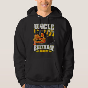 Uncle Of The Birthday Boy Bulldozer Hoodie