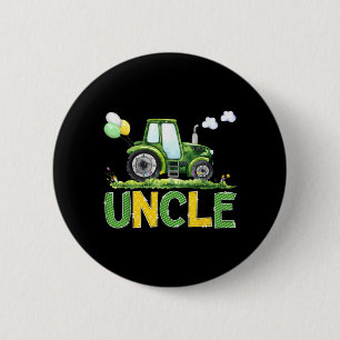 Uncle of The Birthday Boy Farm Tractors Family 6 Cm Round Badge