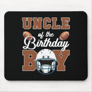 Uncle Of The Birthday Boy Football Party Family Ma Mouse Pad