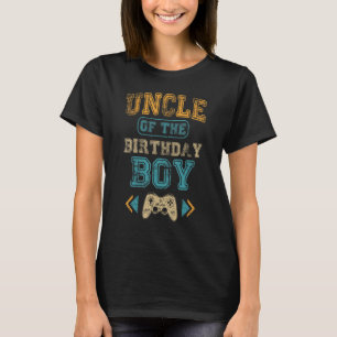 Uncle of The Birthday Boy Gamepad B-Day Matching F T-Shirt