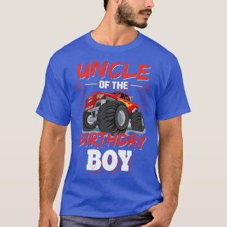 Uncle of the Birthday Boy Matching Monster Truck B T-Shirt