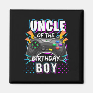Uncle Of The Birthday Boy Matching Video Game Birt Magnet