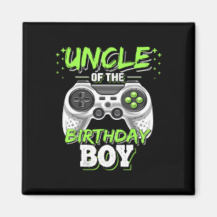 Uncle Of The Birthday Boy Matching Video Game Birt Magnet